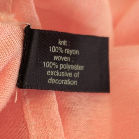 The Limited Peach Bow Chiffon Layered Tank Top Small - Picture 5 of 6